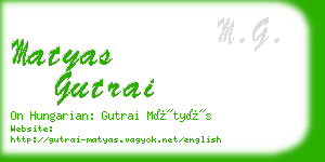 matyas gutrai business card
